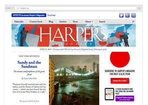 Point Five Harpers Magazine website