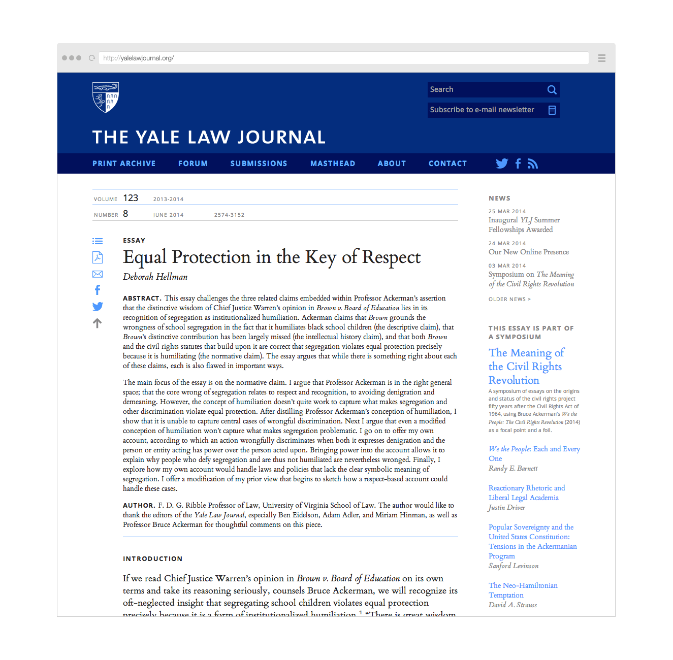 Point Five The Yale Law Journal website